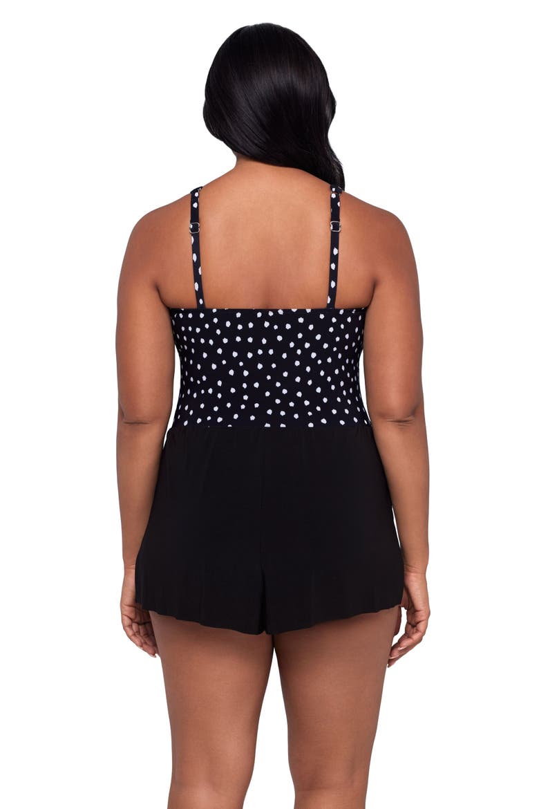 Kim Surplice Control Swim Romper with Pockets, Alternate, color, Confetti Dot