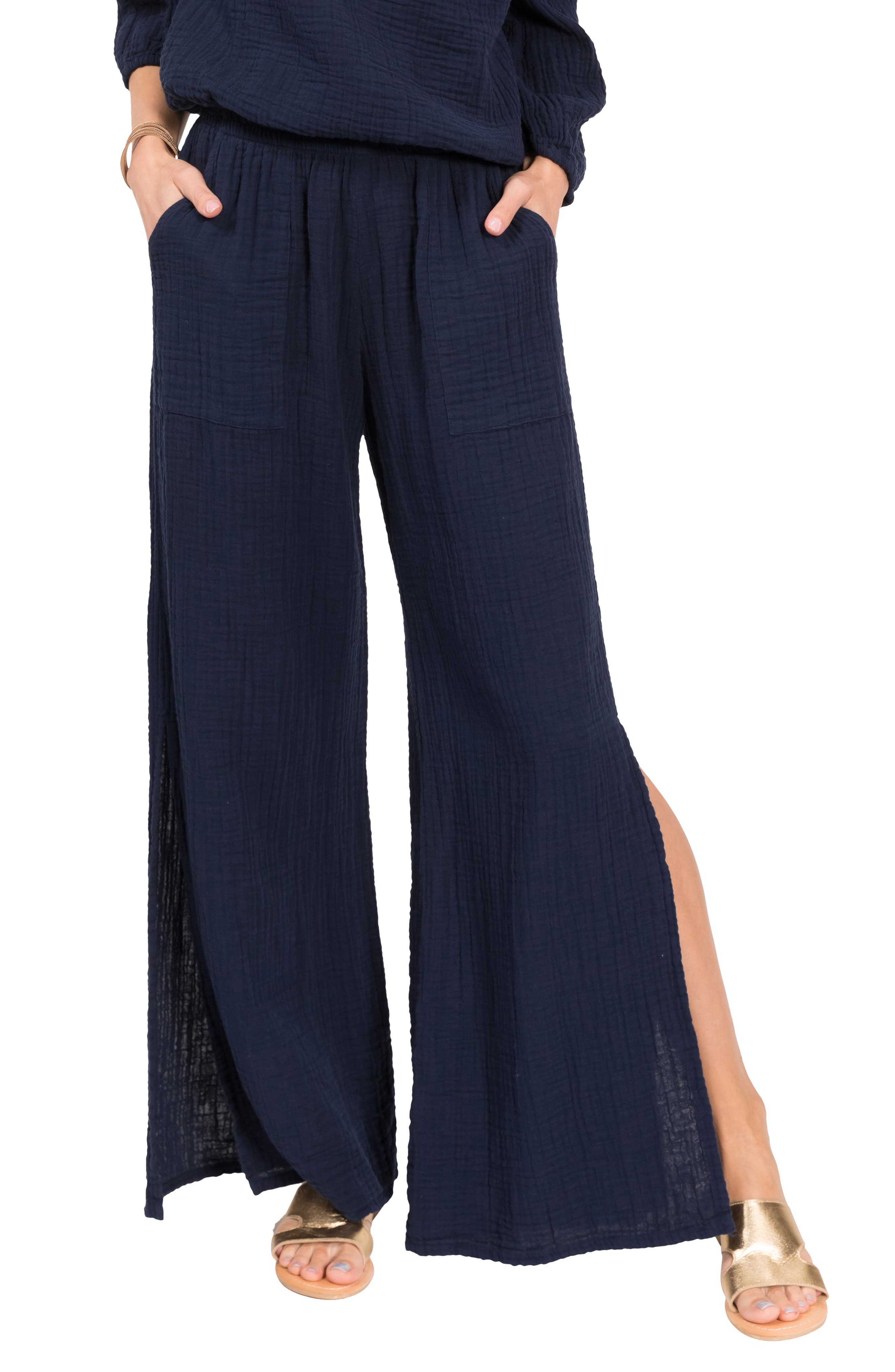 Riley Gauze Split Hem Pants - image 5