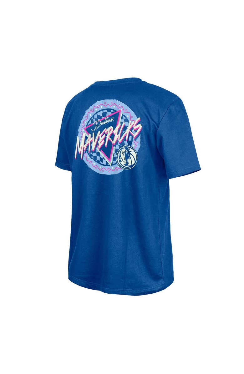 New Era Blue Dallas Mavericks Glow-in-the-Dark T-Shirt, Alternate, color, Blue