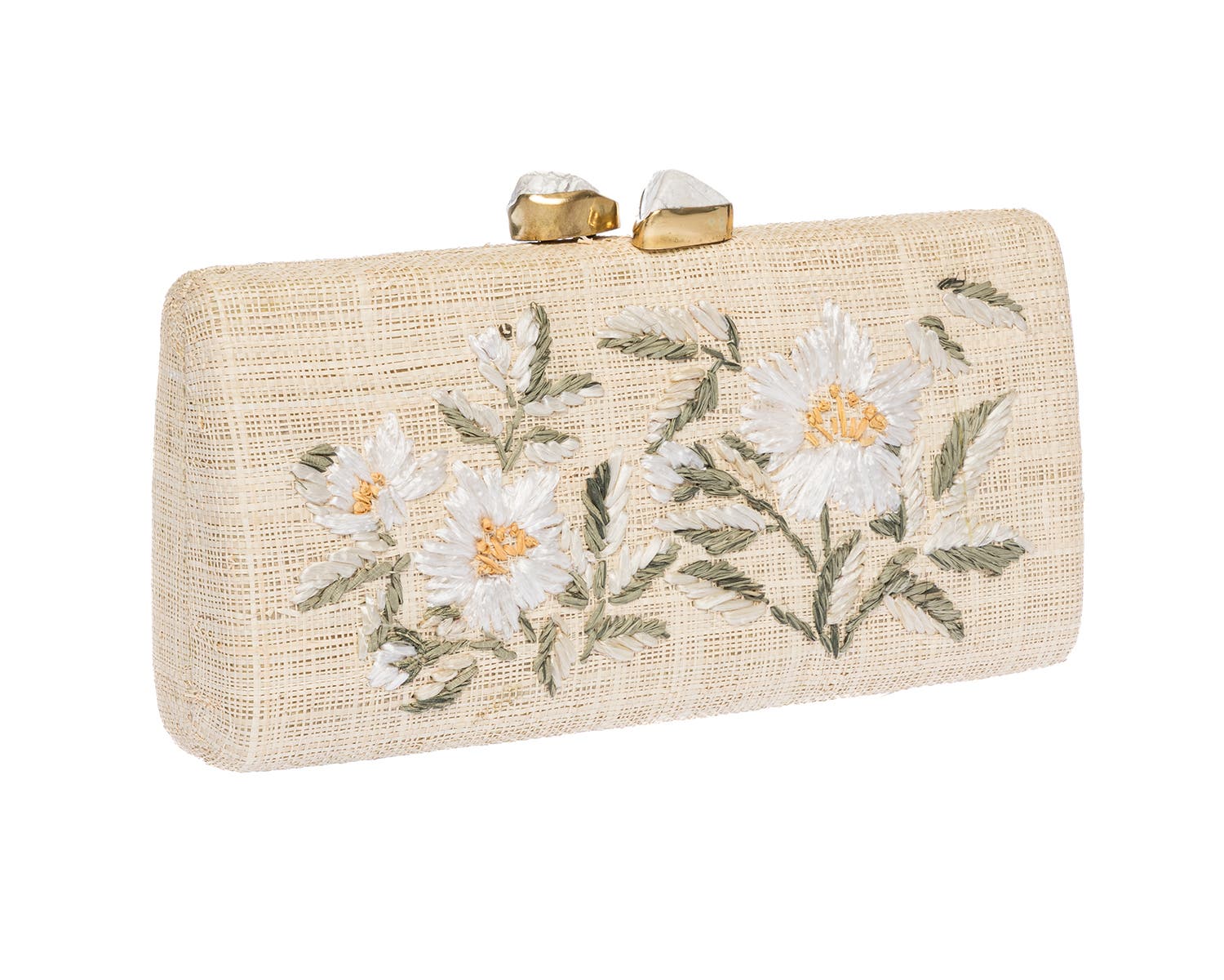 Rafe New York Alessandra Rattan Long Clutch, Alternate, color, White