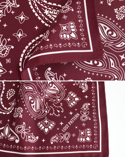 Lost Pattern Nyc "paisley" Silk Bandana Scarf In Multi