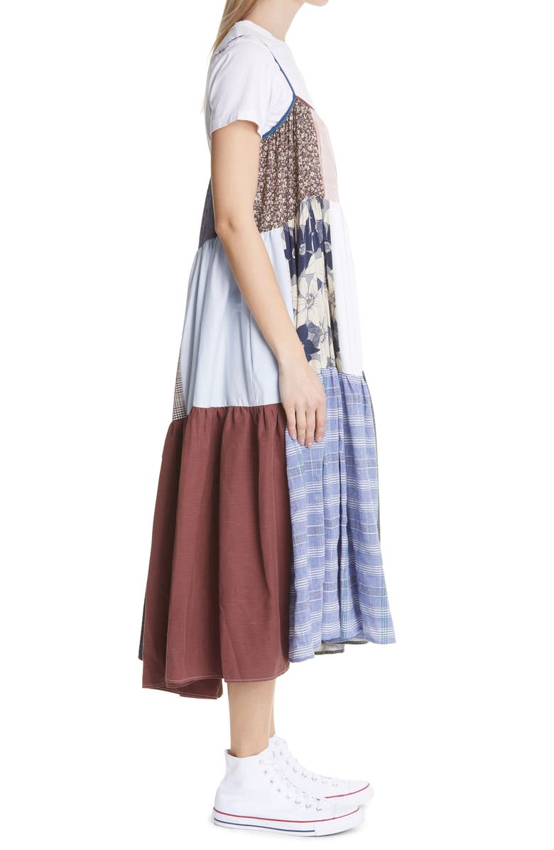 La Réunion One of a Kind Sleeveless Patchwork Maxi Dress, Alternate, color, 