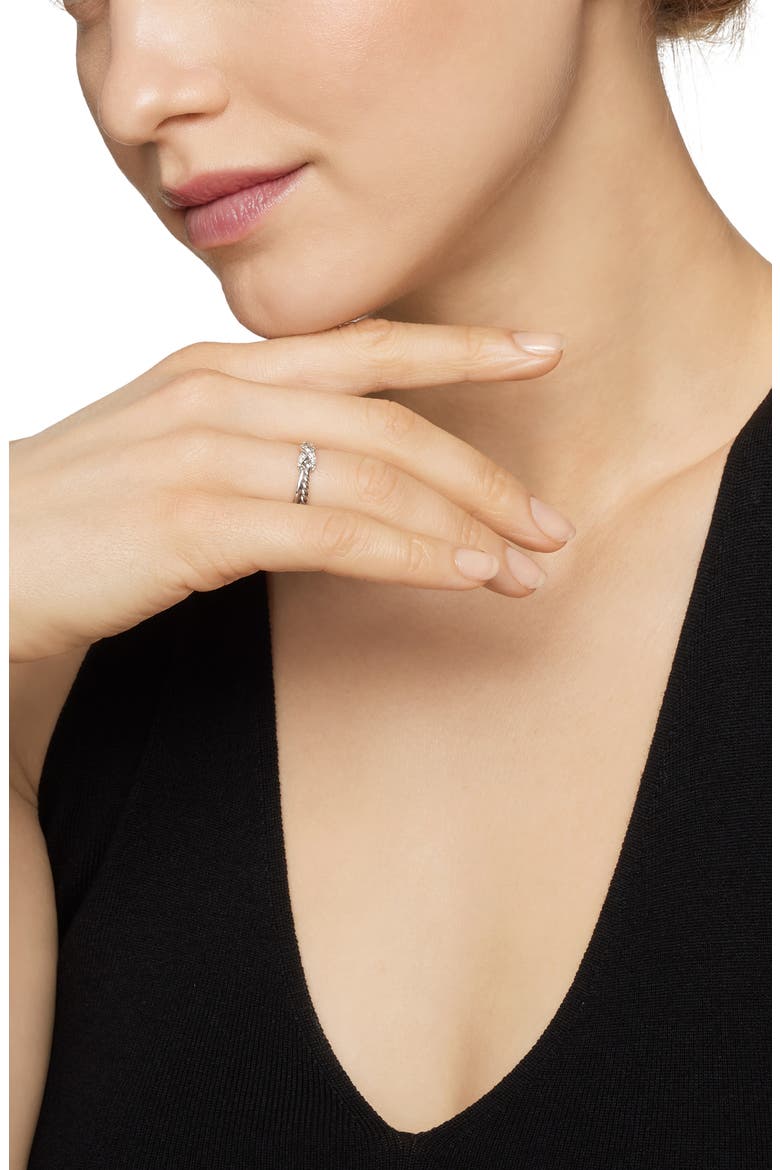 Petite X Diamond Ring, Alternate, color, DIAMOND/ SILVER