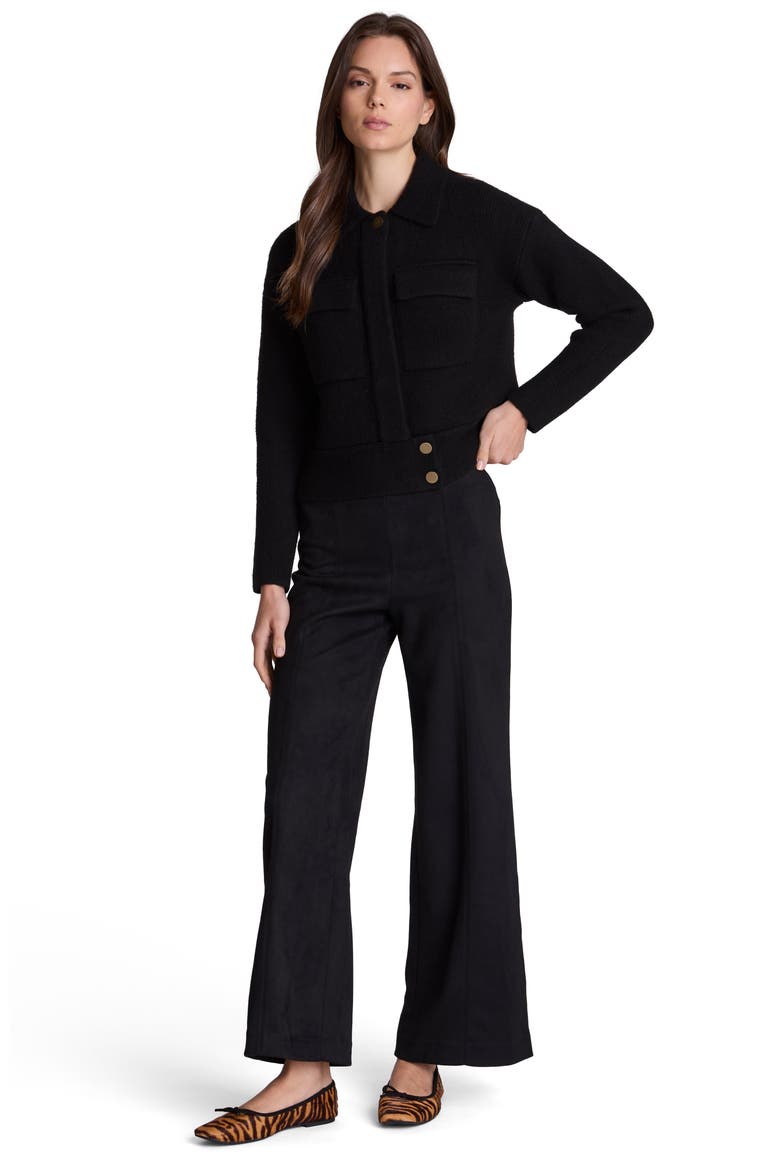 Utility Knit Jacket, Alternate, color, BLACK HEATHER