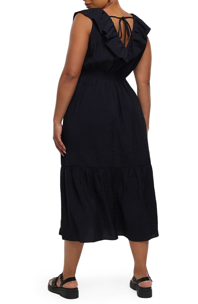 River Island Ruffle Sleeveless Maxi Dress, Alternate, color,