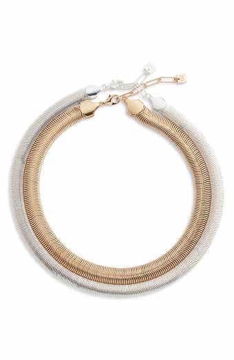 Open Edit Set of 2 Snake Chain Necklaces