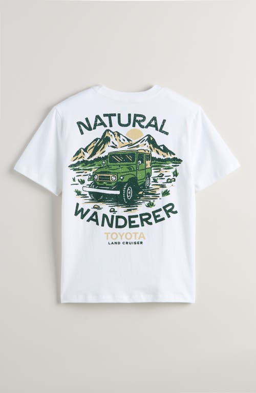 Treasure & Bond Kids' Loose Fit Cotton Graphic T-shirt In White