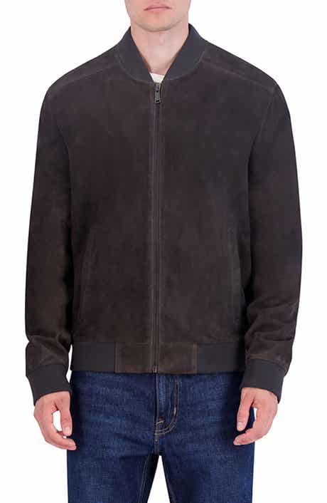 Cole Haan Suede Bomber Jacket