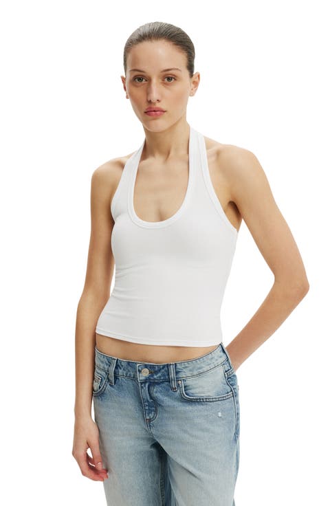 Women's Rib Scoop Halter