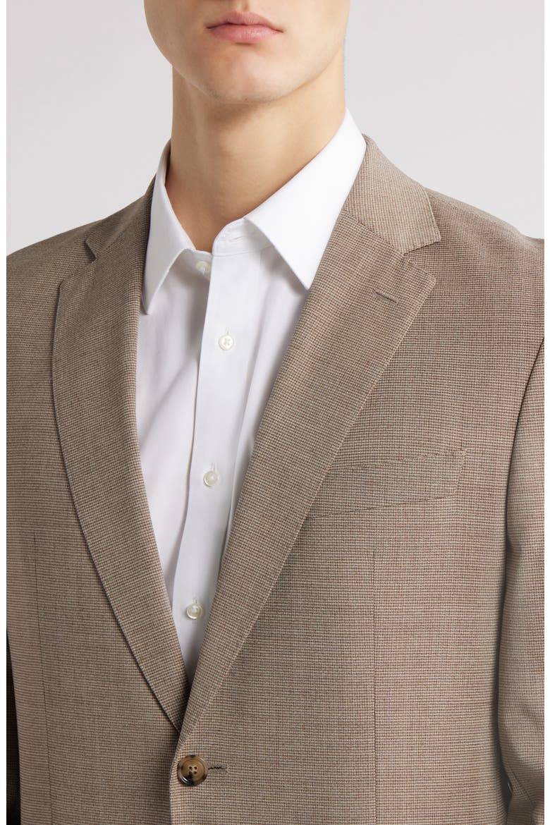 Huge Slim Fit Houndstooth Microcheck Sport Coat, Alternate, color, LIGHT BEIGE