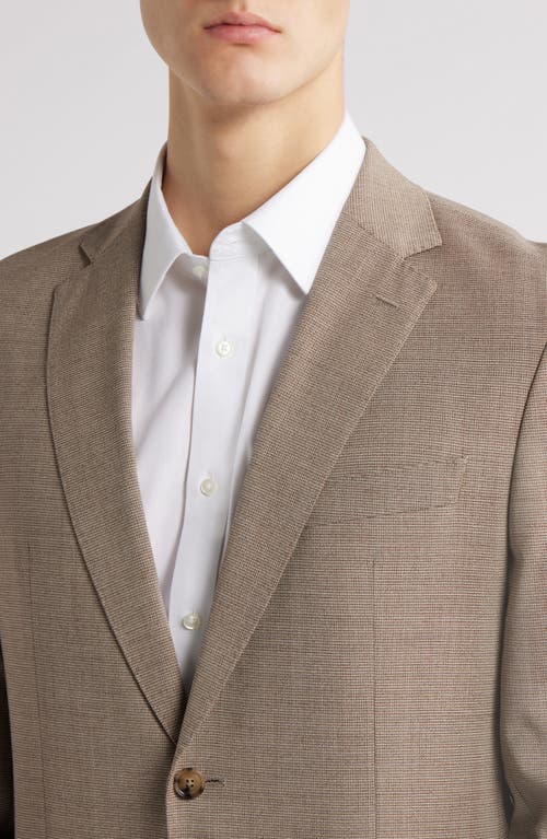 Shop Hugo Boss Boss Huge Slim Fit Houndstooth Microcheck Sport Coat In Light Beige