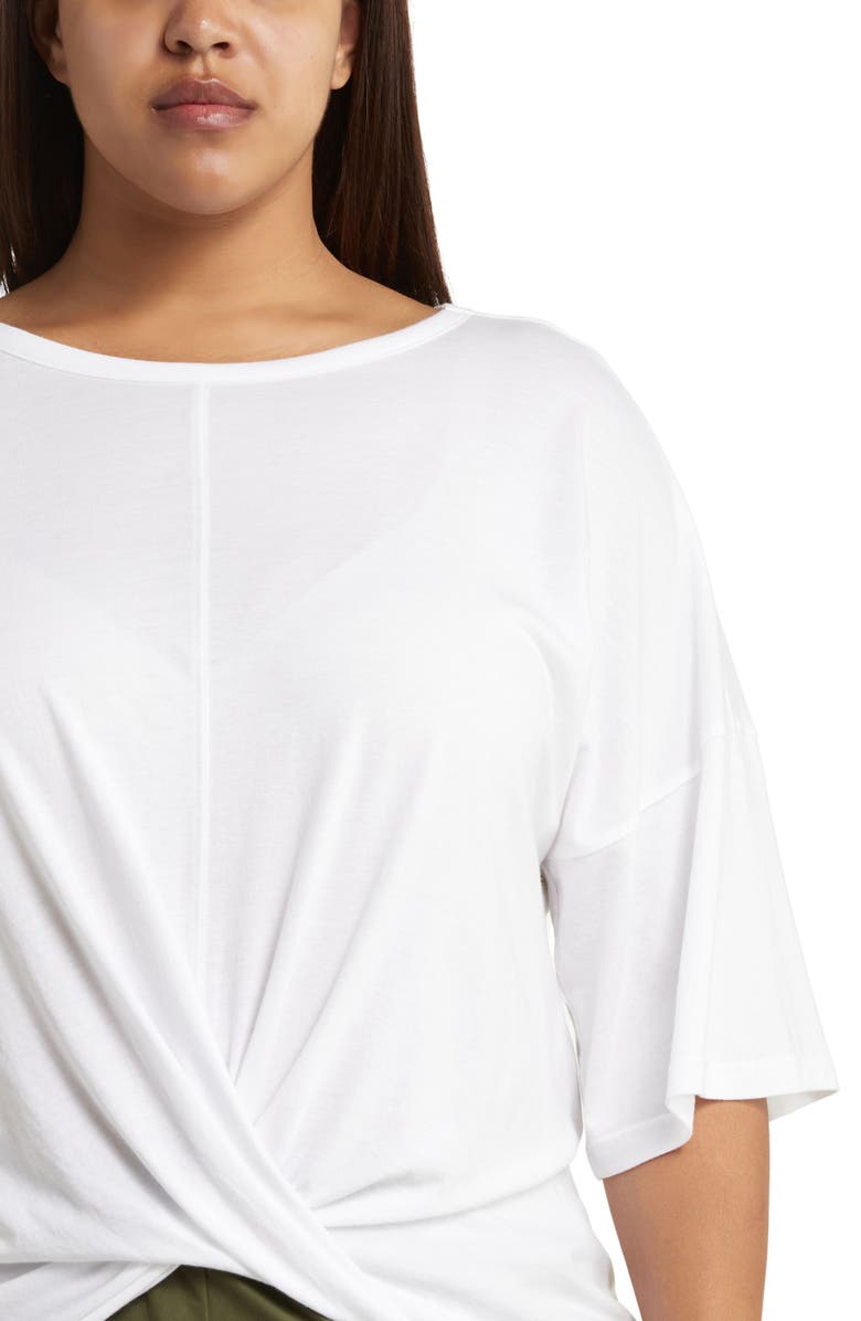 Zella Plus Twist Front T-Shirt, Alternate, color, 