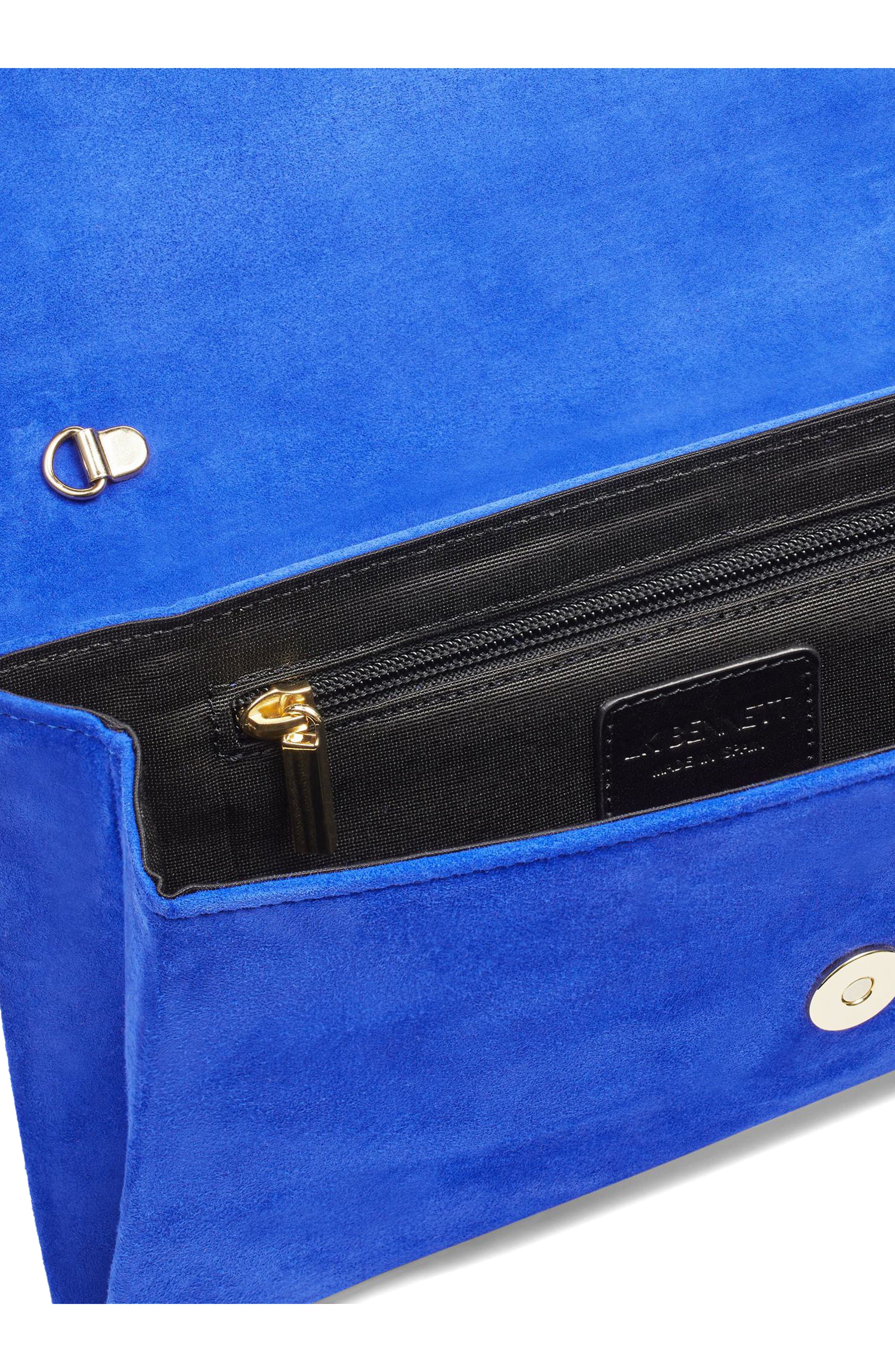LK Bennett Layla Suede Envelope Flap Clutch, Alternate, color, 