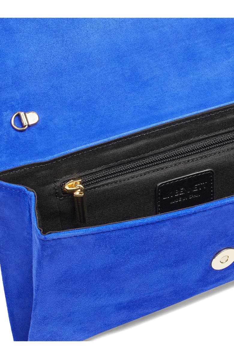 LK Bennett Layla Suede Envelope Flap Clutch, Alternate, color,