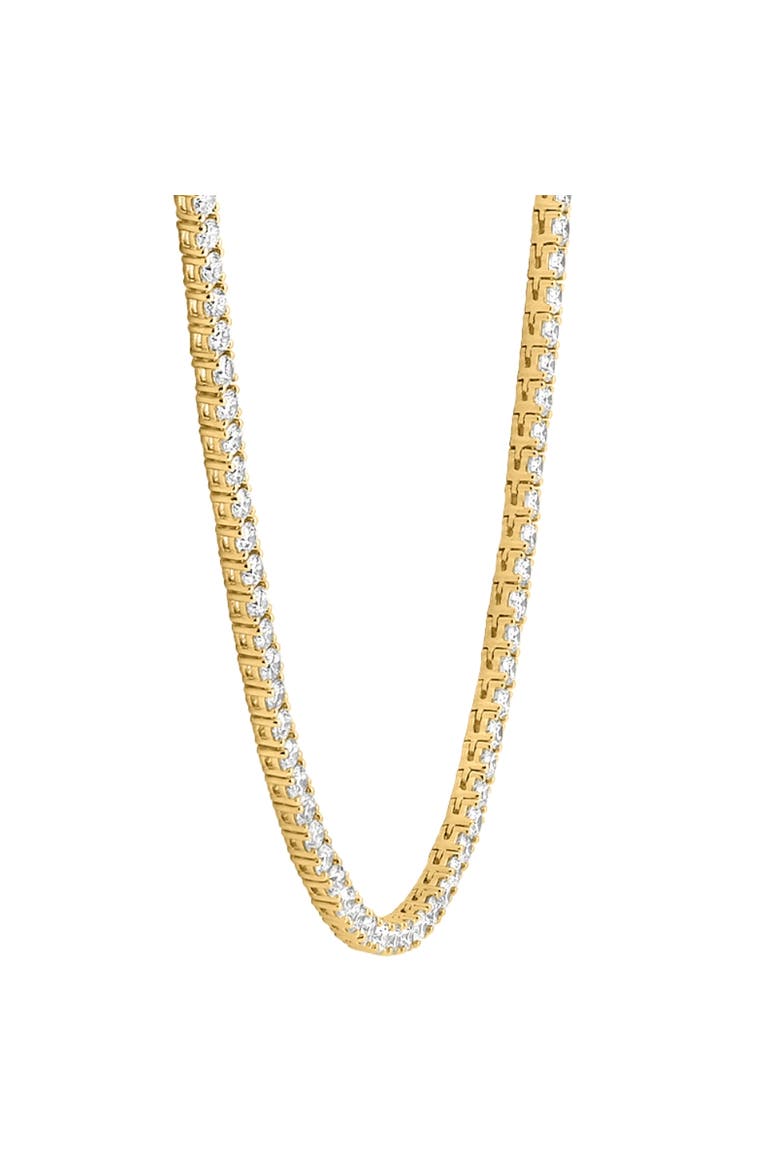 20Ct Round Diamond Tennis Necklace 14k Gold Lab Grown, Alternate, color, 14k Yellow Gold