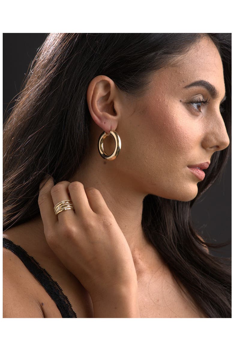 14K Gold Hoop Earrings (Nordstrom Exclusive), Alternate, color, 14K YELLOW GOLD