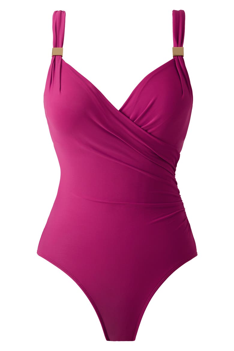Razzle Dazzle Siren One-Piece Swimsuit, Alternate, color, FRAMBOISE PINK