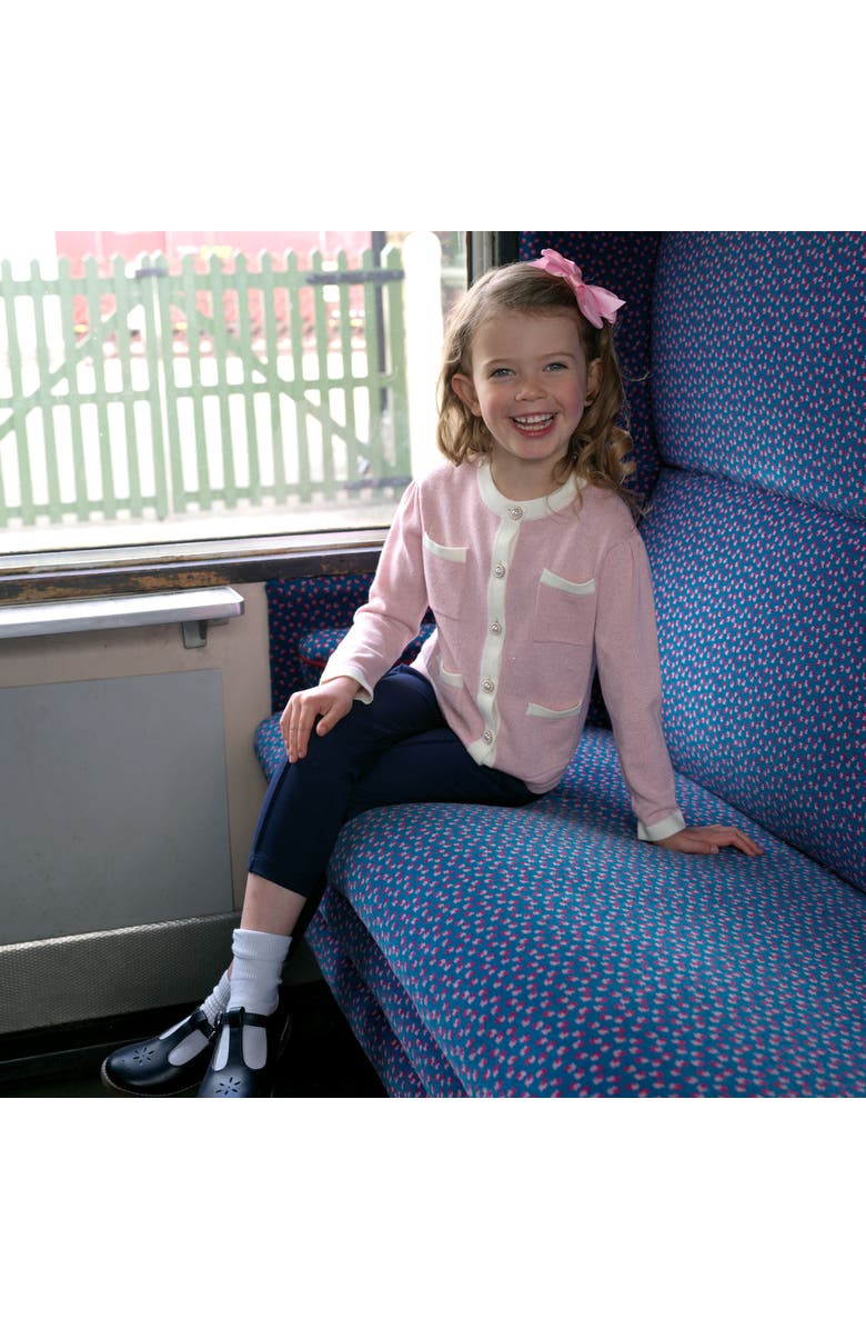 Rachel Riley Knit Cardigan with pockets, Alternate, color, Pink