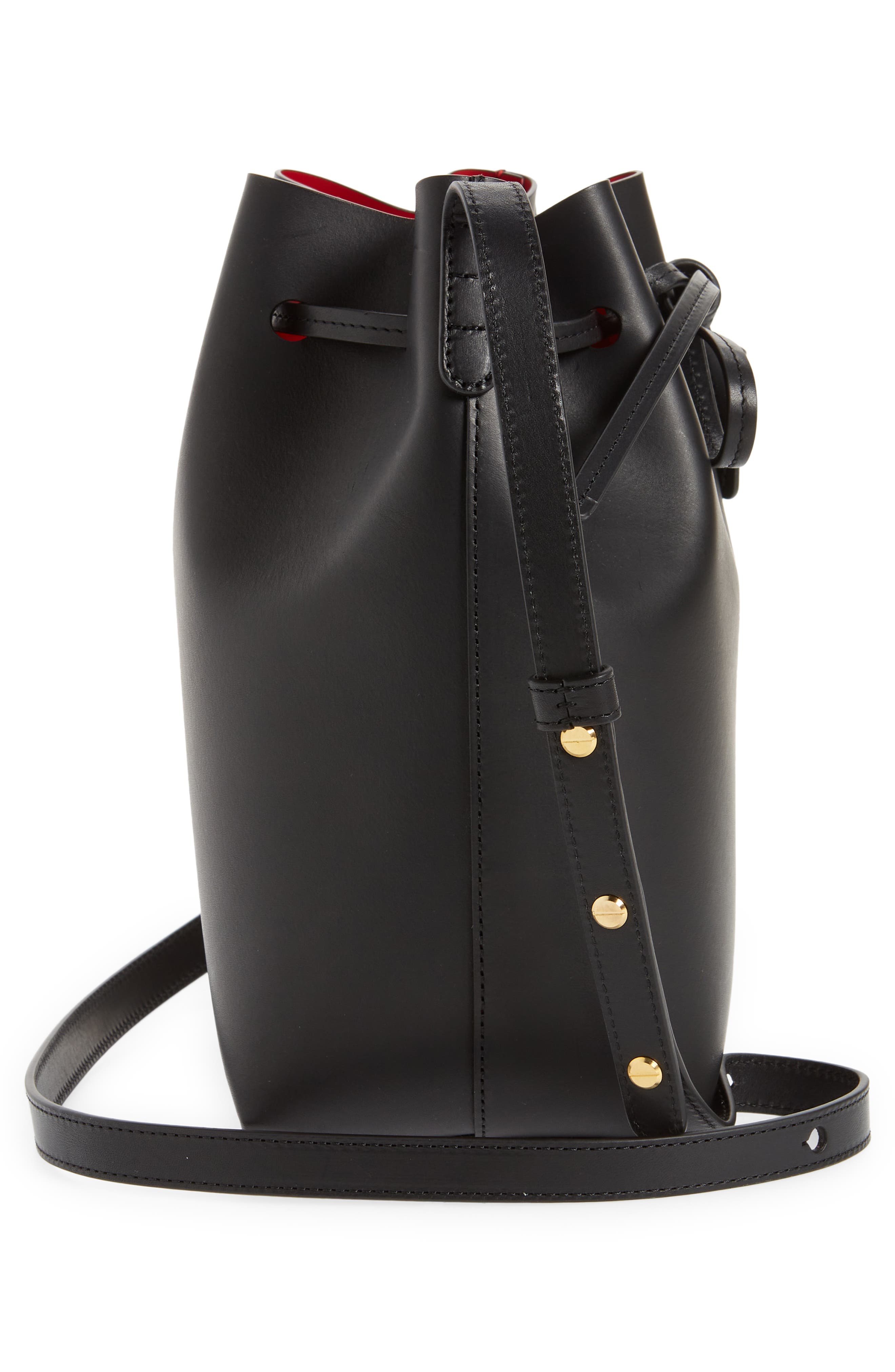 Mansur Gavriel Mini Leather Bucket Bag, Alternate, color, 