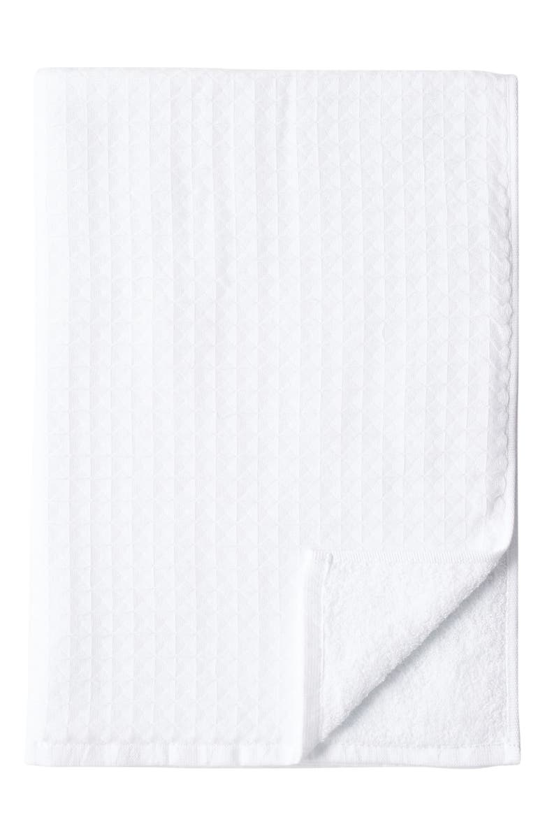 Uchino Waffle Twist 6-Piece Cotton Bath Towel, Alternate, color, White