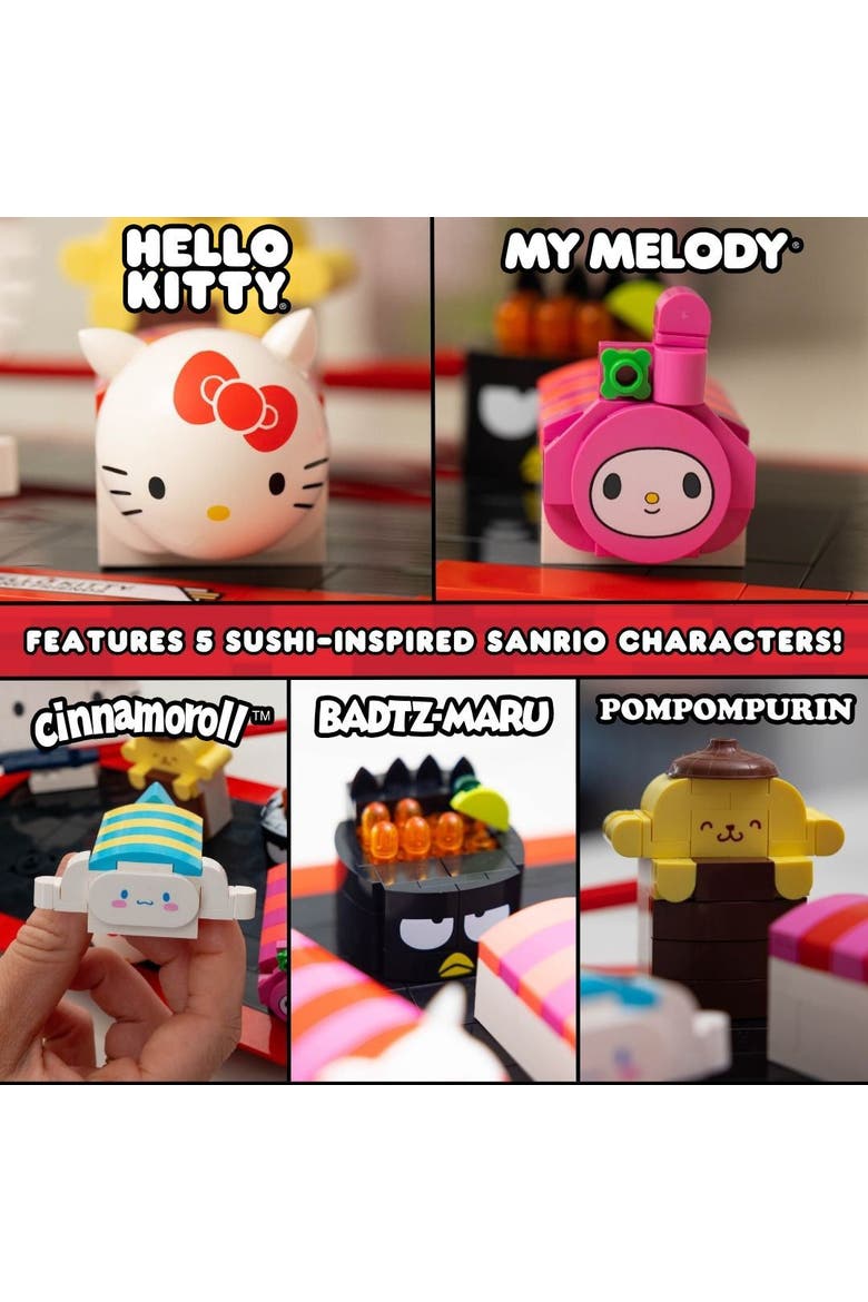 Hello Kitty Sushi Bar Building Set, Alternate, color, Pink