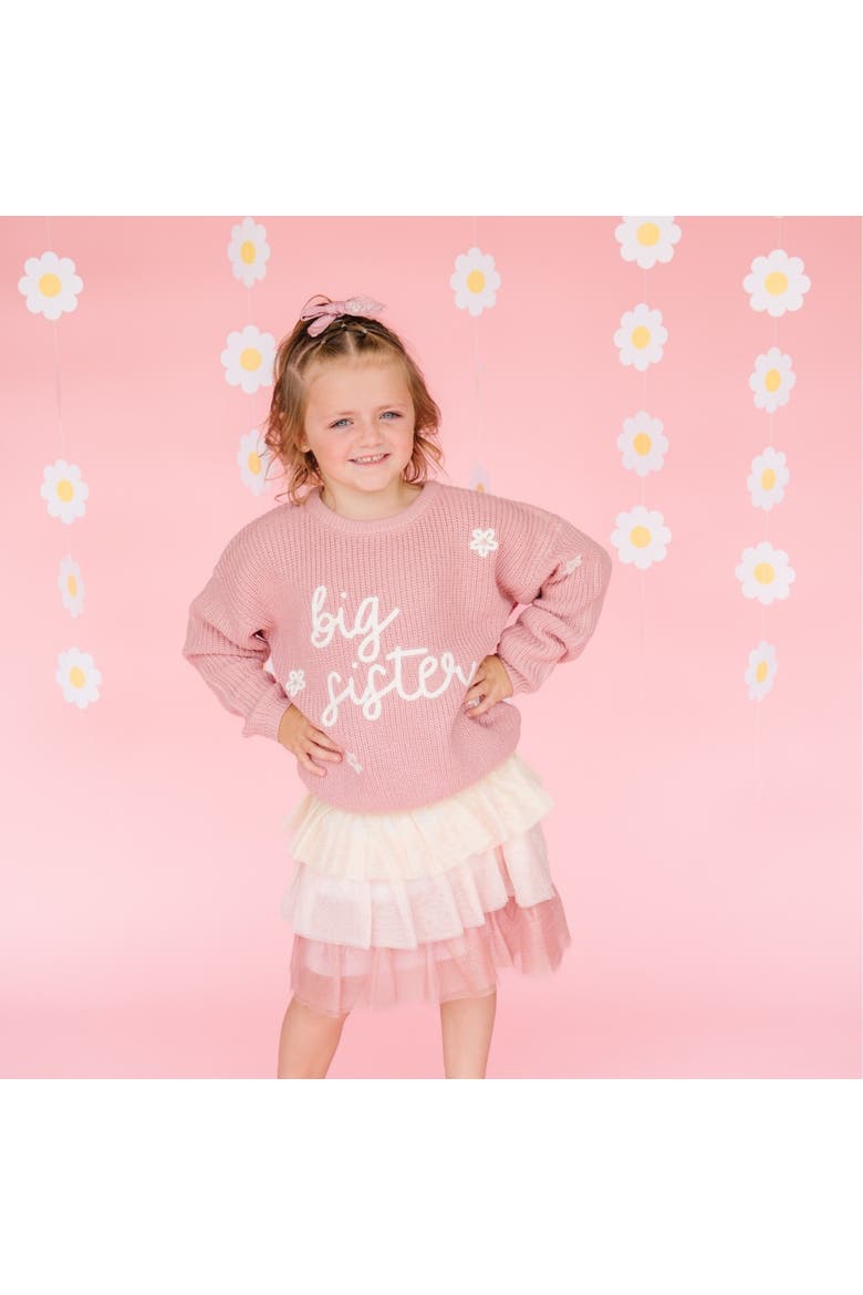 Big Sister Knit Sweater, Alternate, color, Mauve
