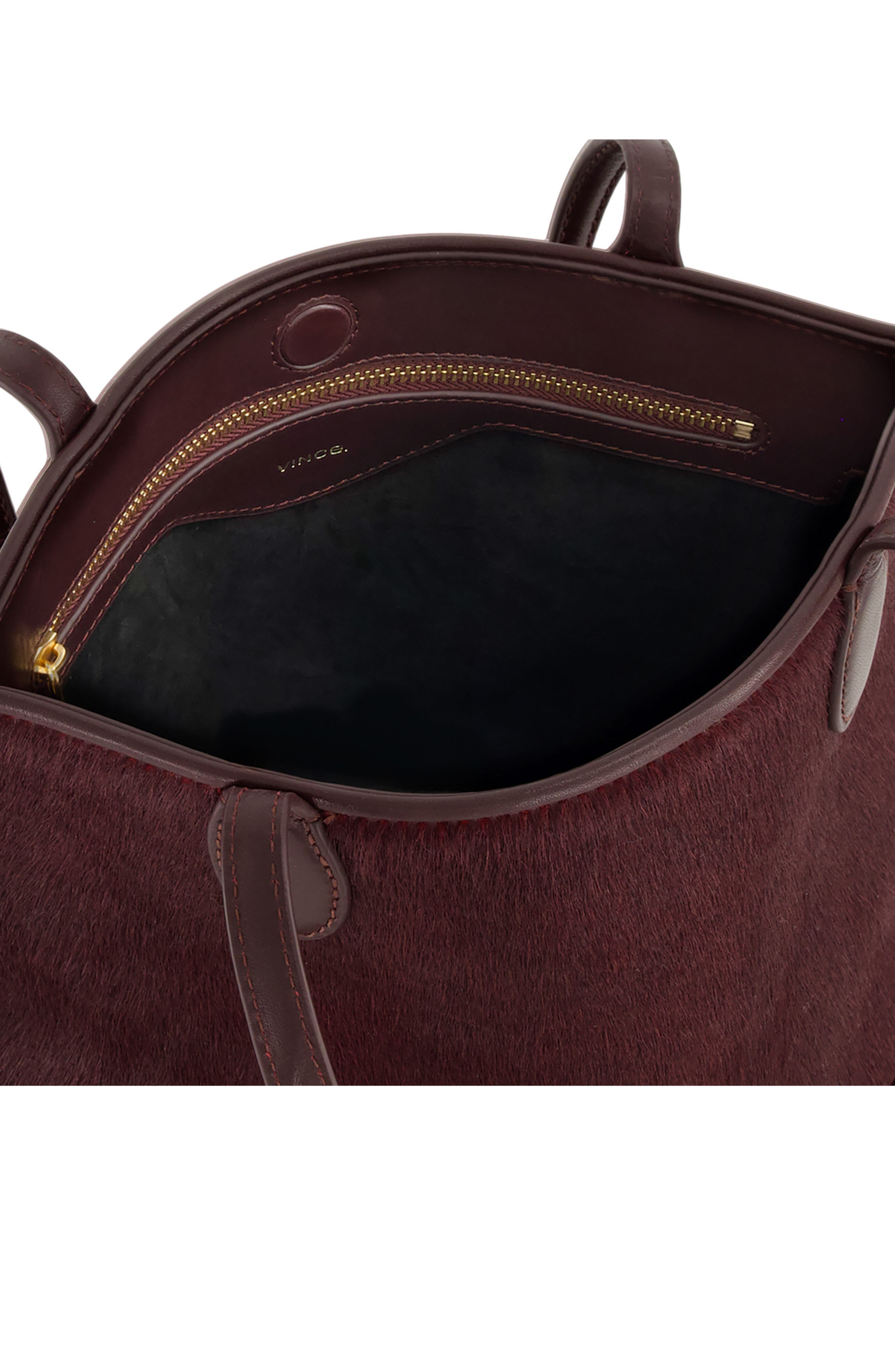 Athene Small Calf Hair Tote, Alternate, color, PLUM