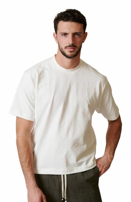 LEISURE LAB Cotton Box Tee in White  product