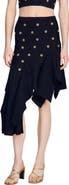 SANDRO Studded knit skirt
