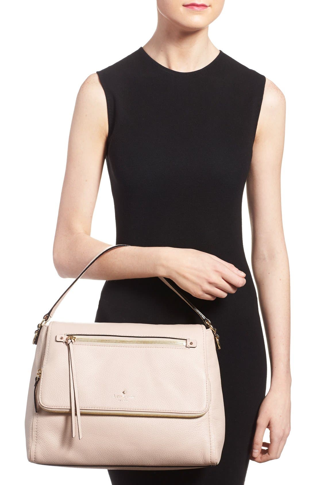 'cobble hill - toddy' satchel, Alternate, color, PORCELAIN