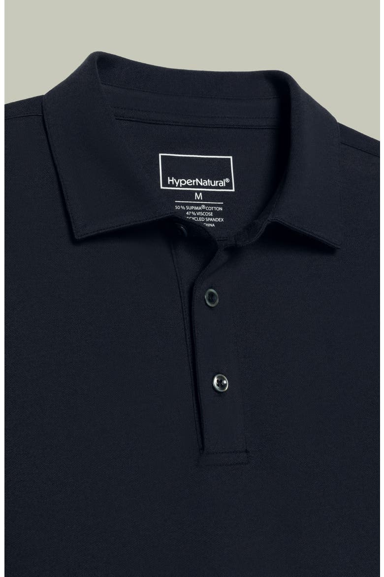 El Capitán Classic Fit Supima® Cotton Blend Piqué Golf Polo, Alternate, color, MAGPIE BLACK