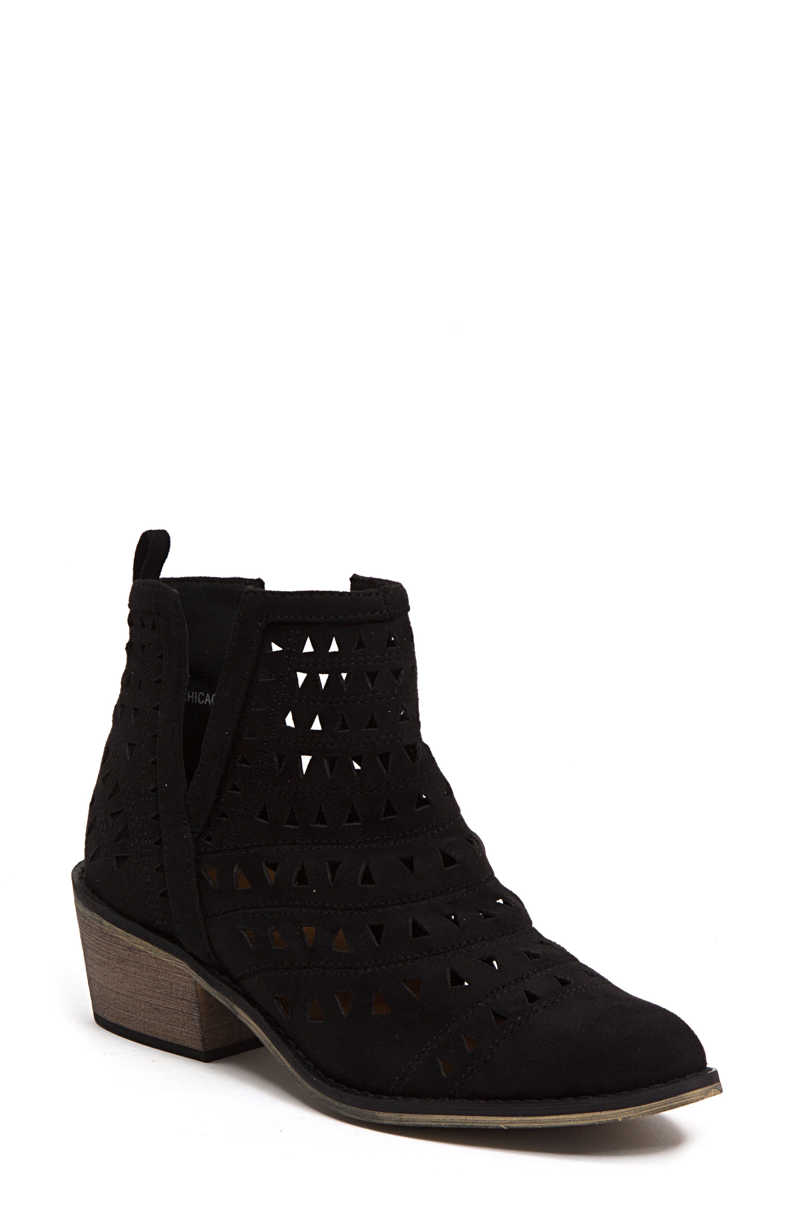 NINETY UNION Chicago Perforated Ankle Boot, Main, color, 