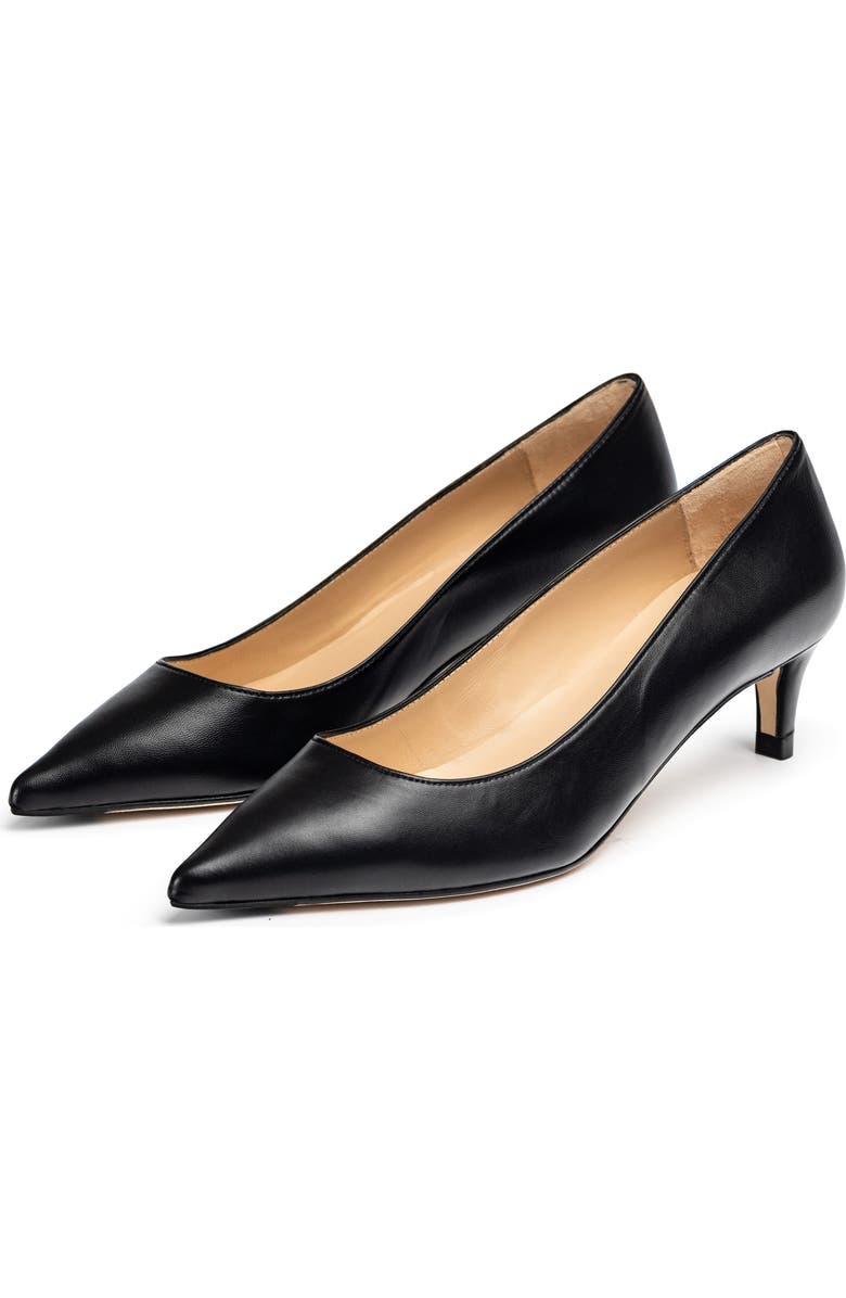 Jon Josef Tina Pointed Toe Pump, Alternate, color, Black Leather