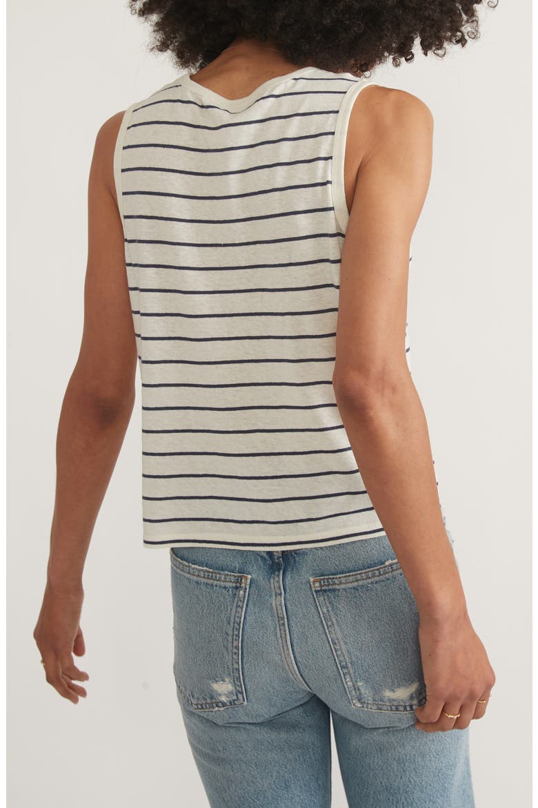 Stripe Hemp & Cotton Tank, Alternate, color, BLACK/WHITE STRIPE