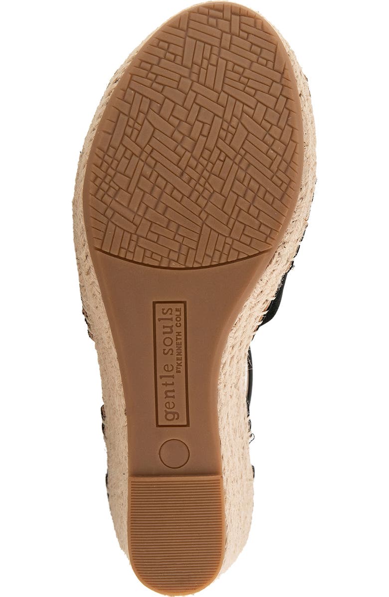 Gentle Souls Espadrille Wedge Sandal, Alternate, color, Black Nubuck