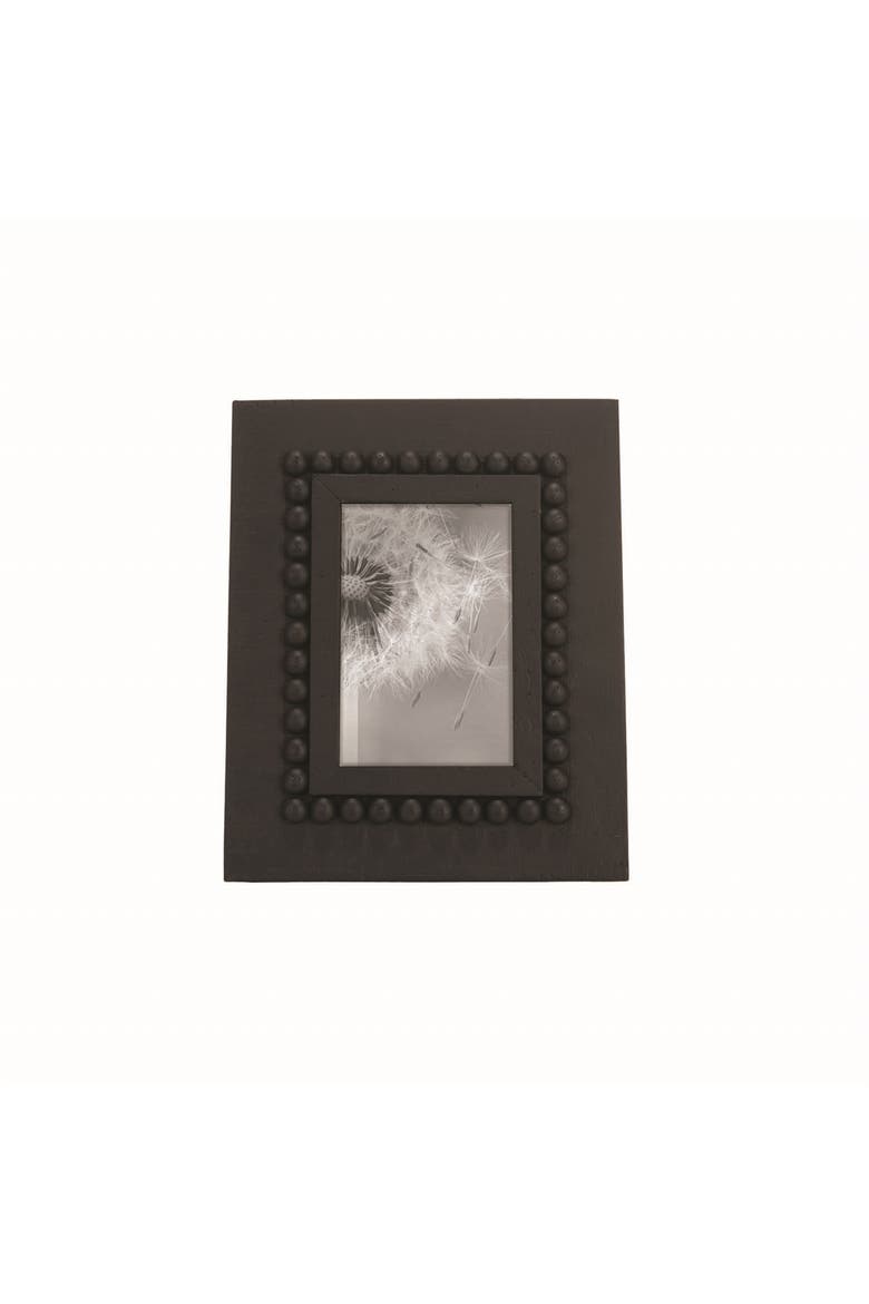 Black 4 x 6 inch Wood Bead Decorative Wood Picture Frame, Main, color, Black