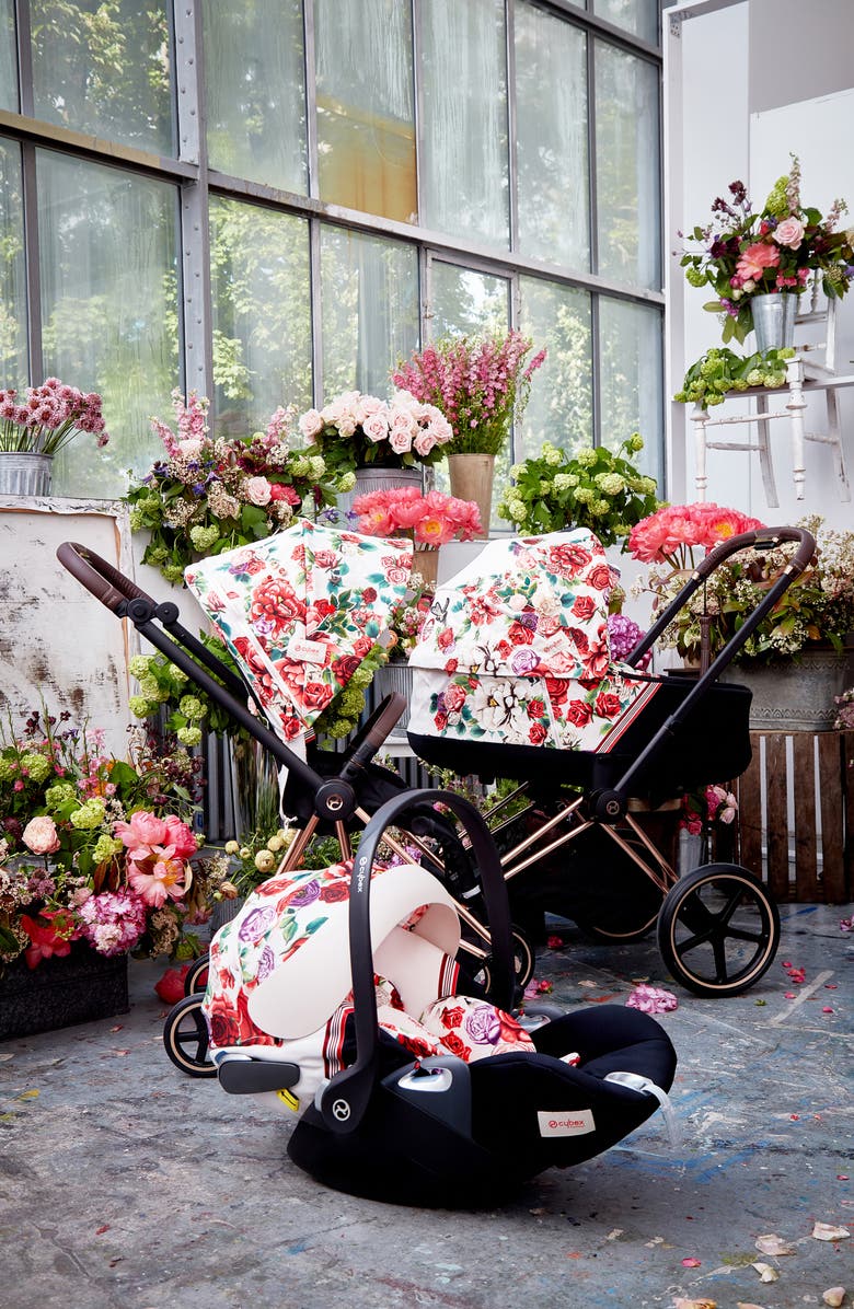 CYBEX Cloud Q SensorSafe<sup>™</sup> 2.1 Light Spring Blossom Infant Car Seat & Base, Alternate, color, 