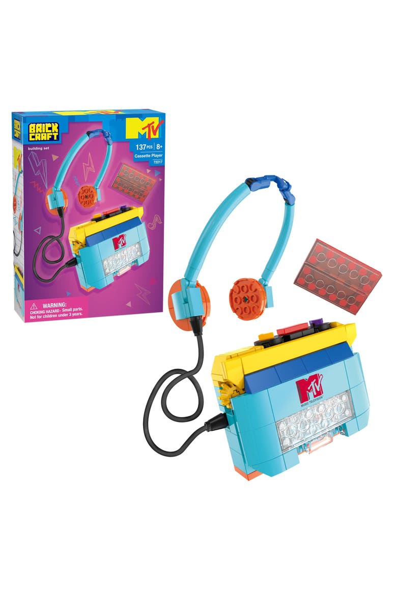 MTV Cassette Player Building Set, Main, color, Black