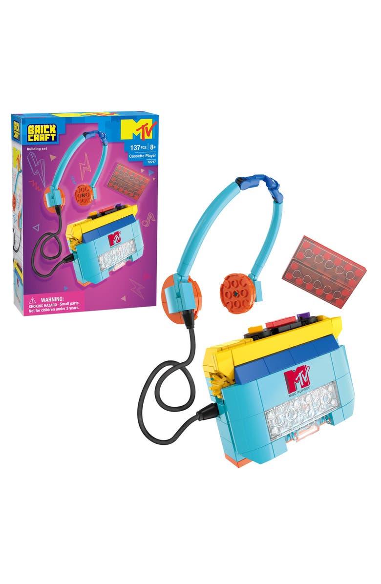 Brickcraft MTV Cassette Player Building Set, Main, color, Black