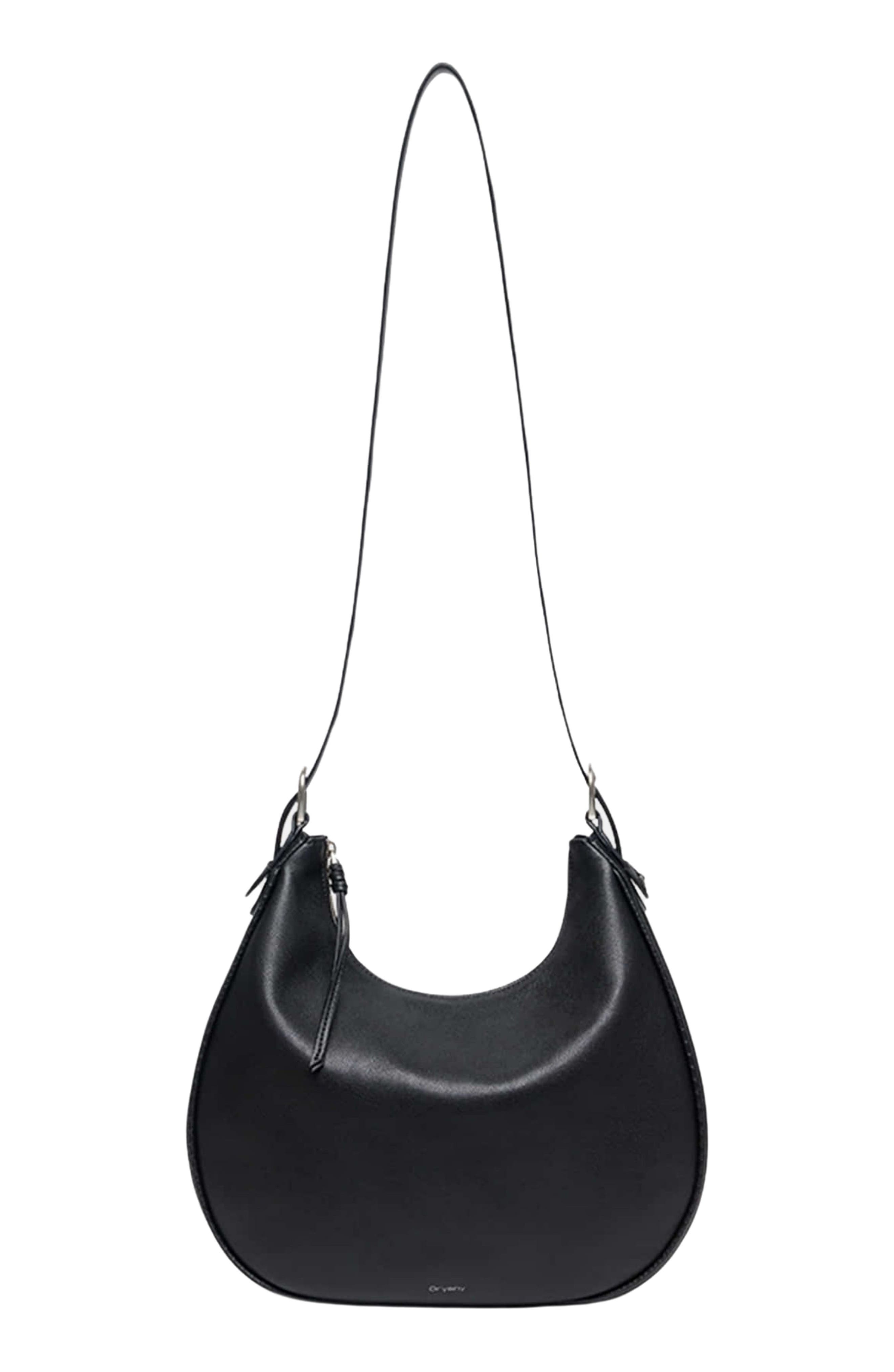 Oryany Lauren Leather Shoulder Bag, Alternate, color, Black