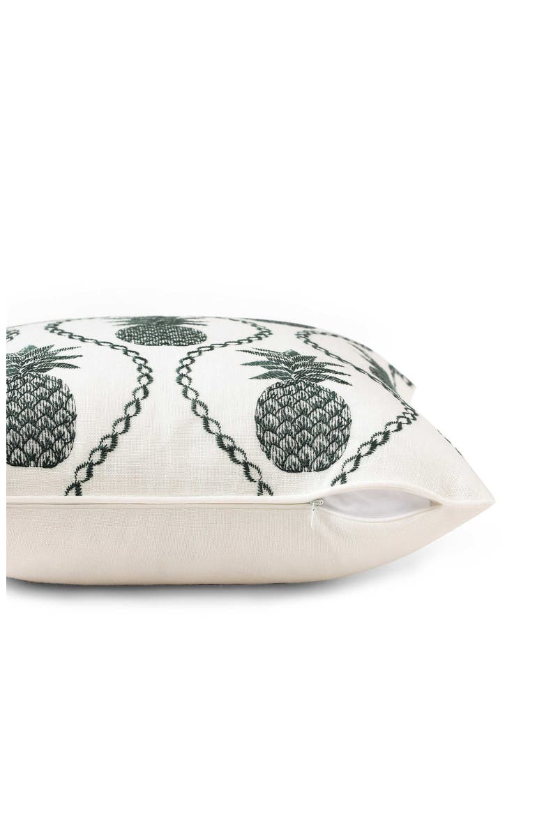 Golden Pineapple Decorative Accent Pillow, Alternate, color, DARK GREEN