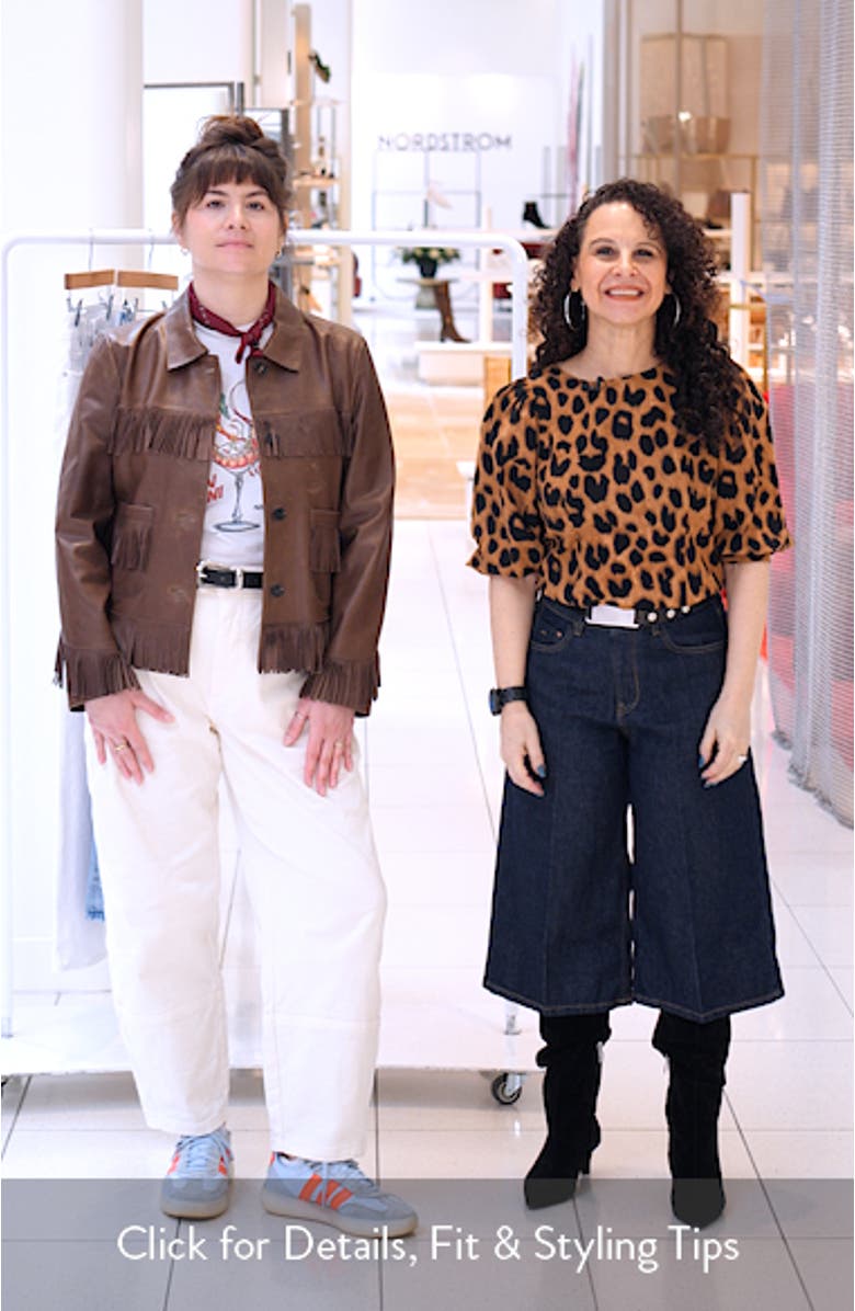 Lazare Fringe Detail Leather Jacket, sales video thumbnail