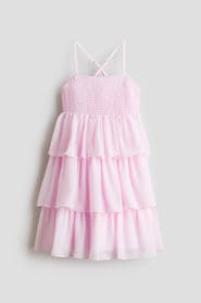 H&M Tiered Chiffon Dress