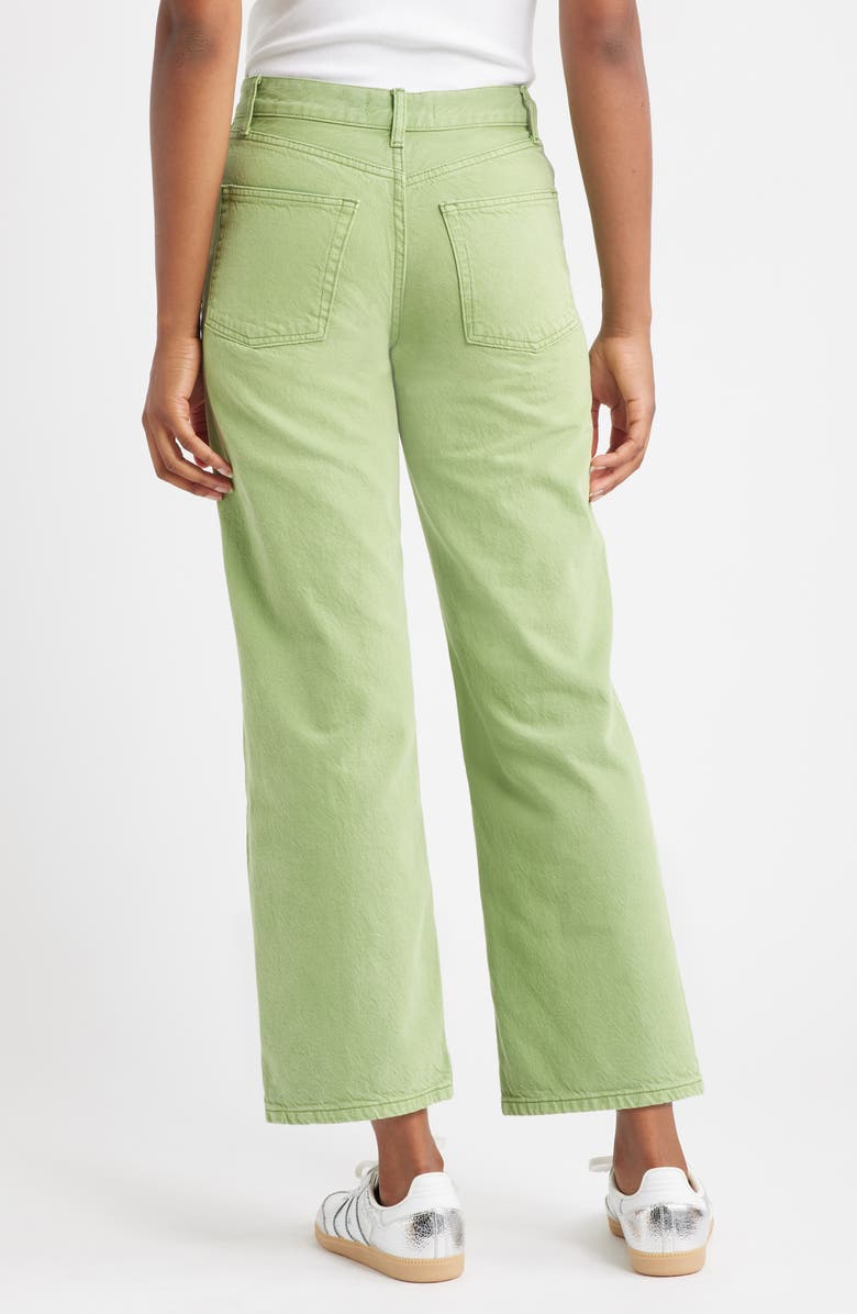 Topshop Ember Low Rise Wide Leg Jeans, Alternate, color, Light Green