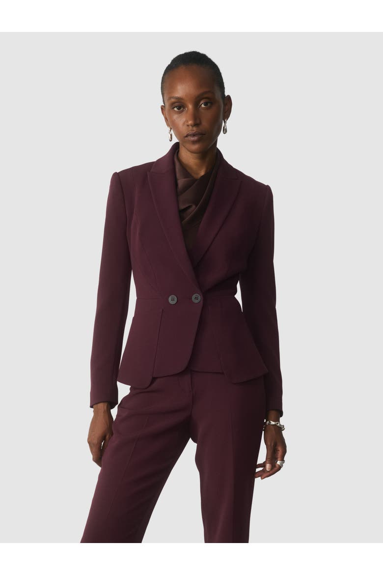 Clever Crepe Caselle Blazer, Main, color, Purple