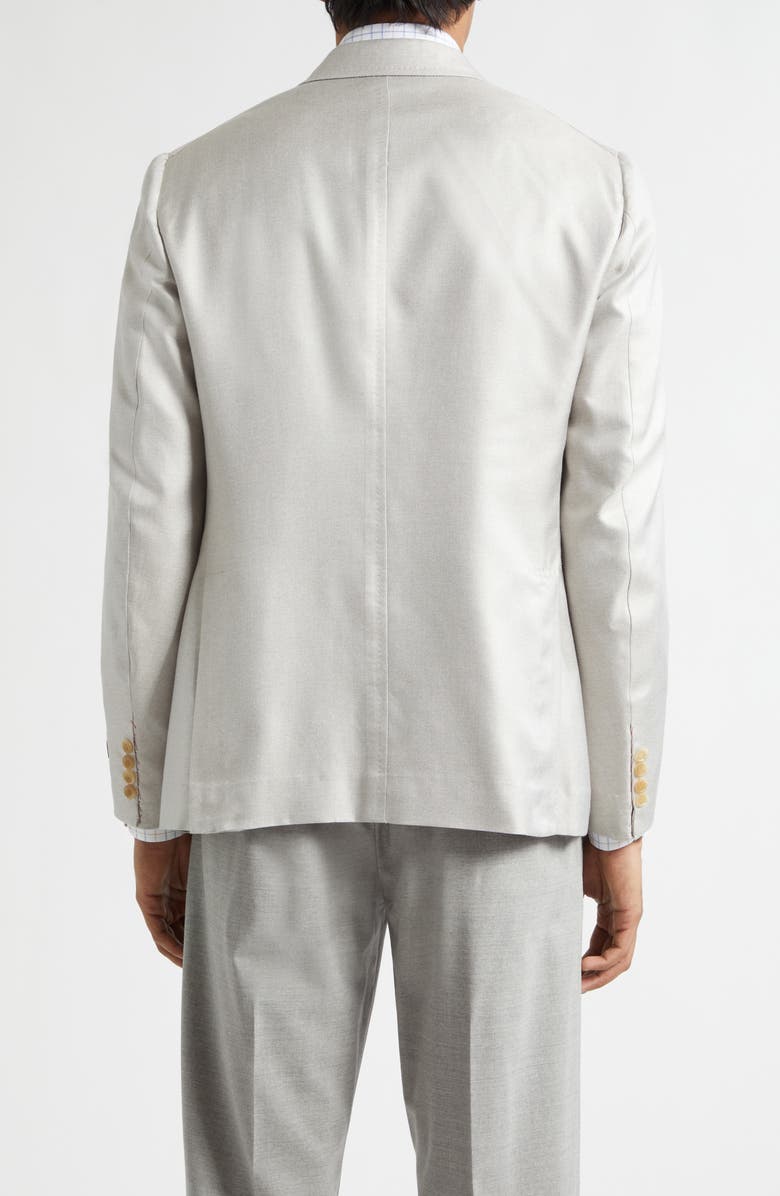 ISAIA Unito Soft Silk Twill Sport Coat, Alternate, color, White