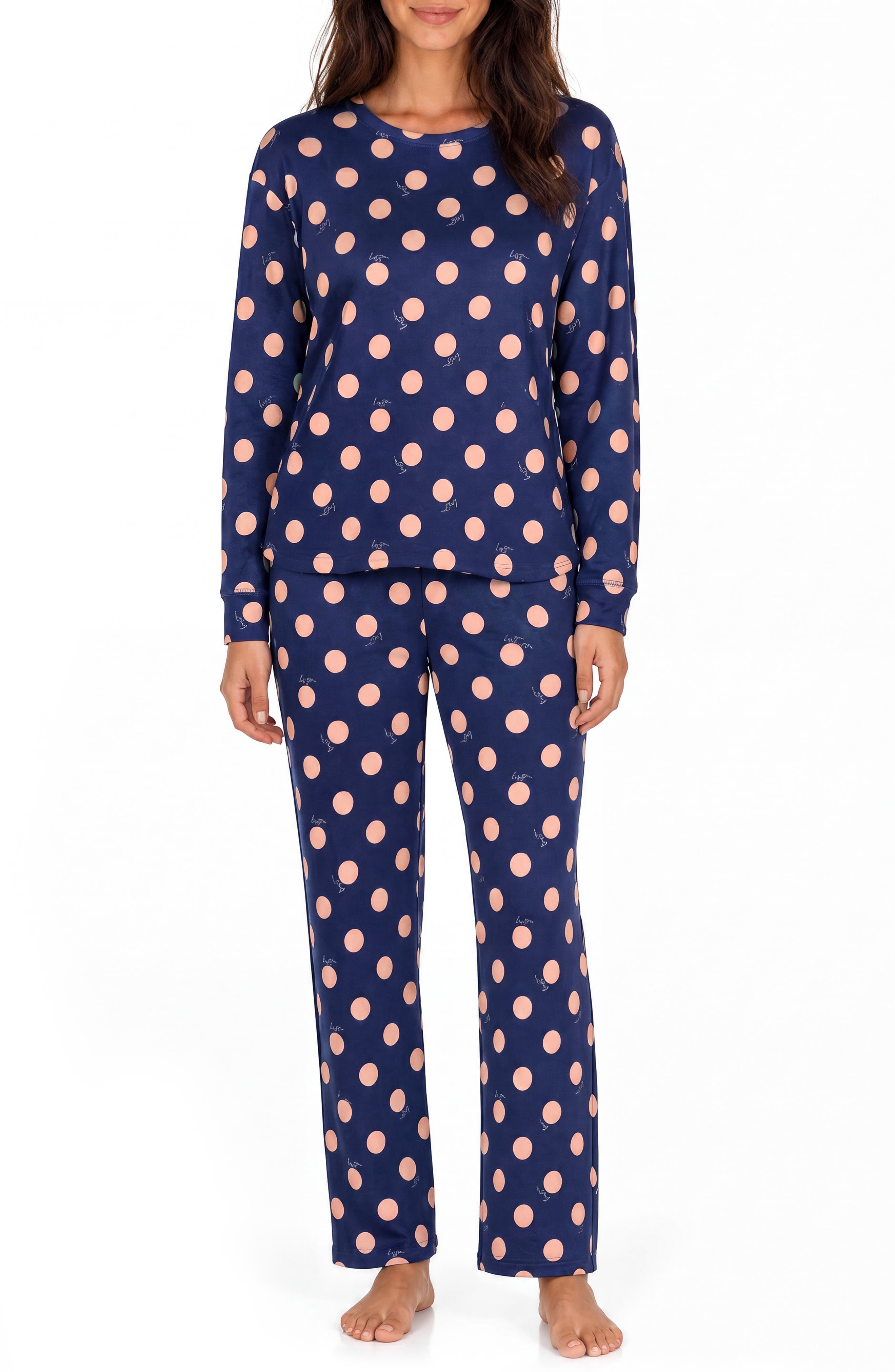 Soft Hacci Long Sleeve Henley Pajamas