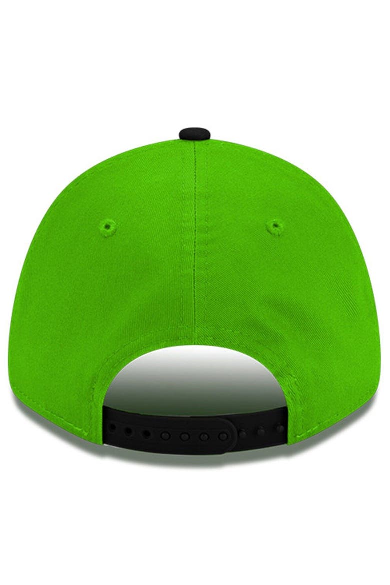 Men's New Era Green Kurt Busch Number 9FORTY Snapback Adjustable Hat, Alternate, color, Green
