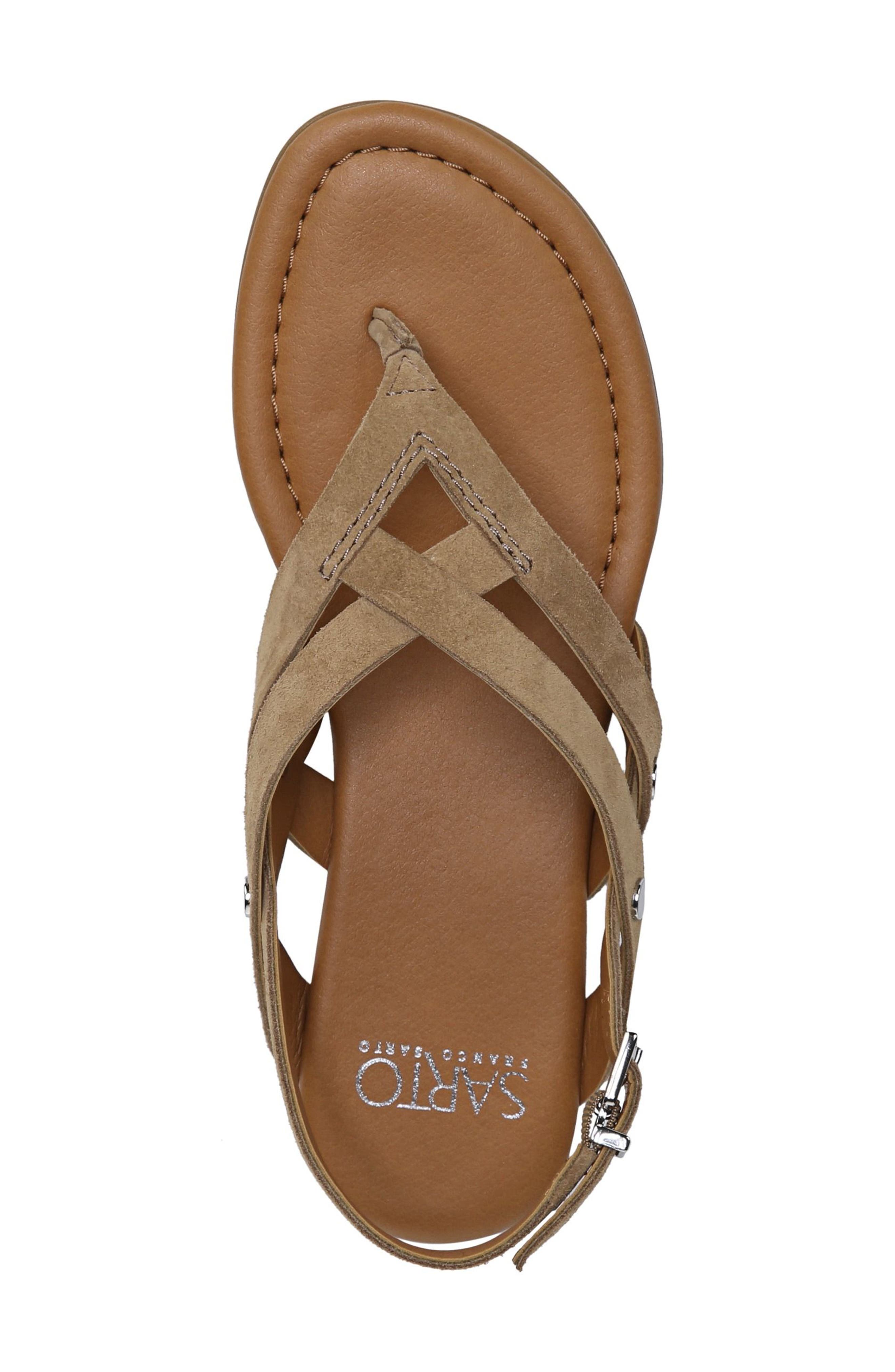 Gretchen Sandal, Alternate, color, ALMOND SUEDE