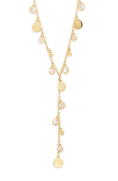 Shaky Pavé Cubic Zirconia Y-Necklace